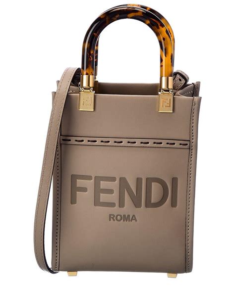 fendi sunshine mini leather tote